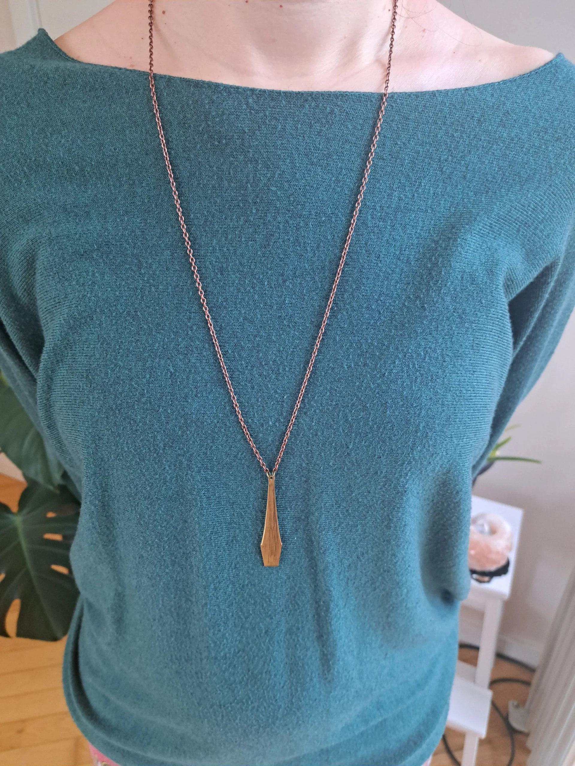 Jaw Harp Necklace Wearing 2